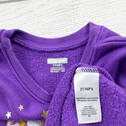 Garanimals Girls Purple Unicorn Long Sleeve Shirt Toddler Top 3T
