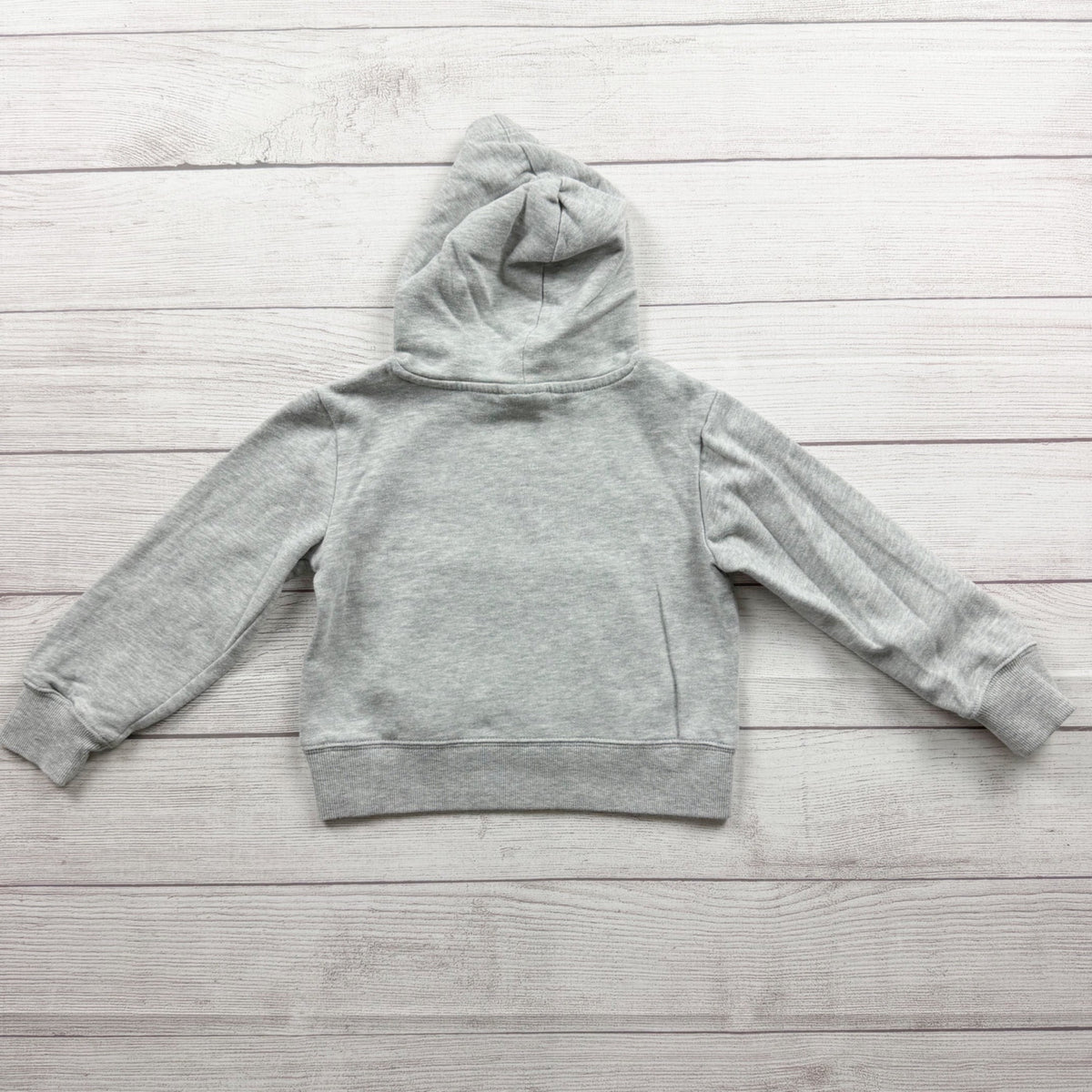 New Balance Grey Pullover Hoodie Kangaroo Pocket Kids Casual Style 4