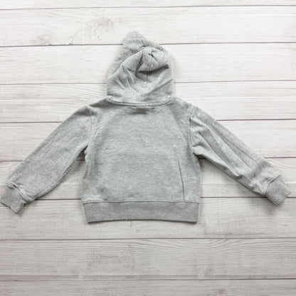 New Balance Grey Pullover Hoodie Kangaroo Pocket Kids Casual Style 4
