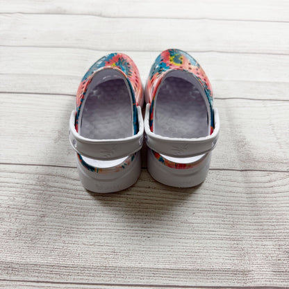 Joybees Kids Clogs Tie Dye Multi Color Slip-On Sandals Lightweight 10-11