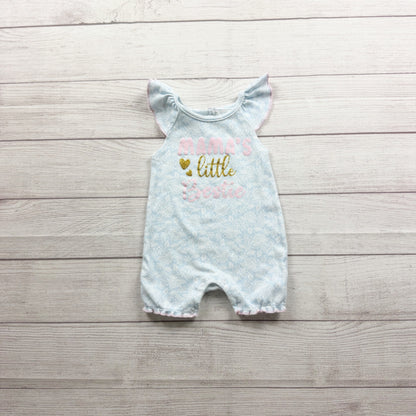 Baby Starters Mamas Little Bestie Blue Sleeveless Romper Infant Girls 9-12 Months