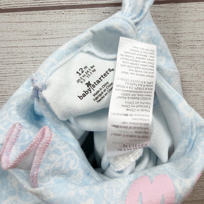 Baby Starters Mamas Little Bestie Blue Sleeveless Romper Infant Girls 9-12 Months
