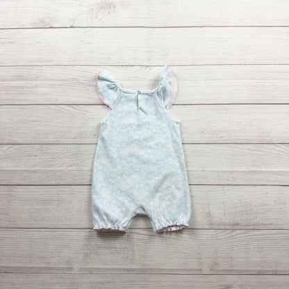Baby Starters Mamas Little Bestie Blue Sleeveless Romper Infant Girls 9-12 Months