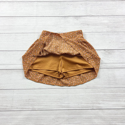 Speechless Girls Skort Brown Floral Skirt Shorts Smocked Waist 7