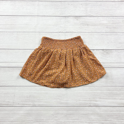 Speechless Girls Skort Brown Floral Skirt Shorts Smocked Waist 7