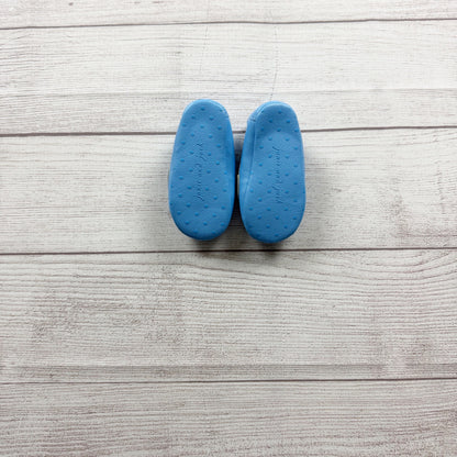 Janie And Jack Baby Blue Faux Leather Moccasins Loafers 6-12 Months