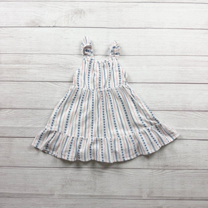 Cat & Jack Girls Striped Star Print Ruffle Hem Sundress White Multicolor 2T