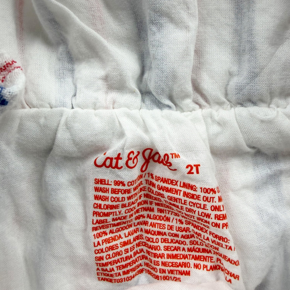 Cat & Jack Girls Striped Star Print Ruffle Hem Sundress White Multicolor 2T