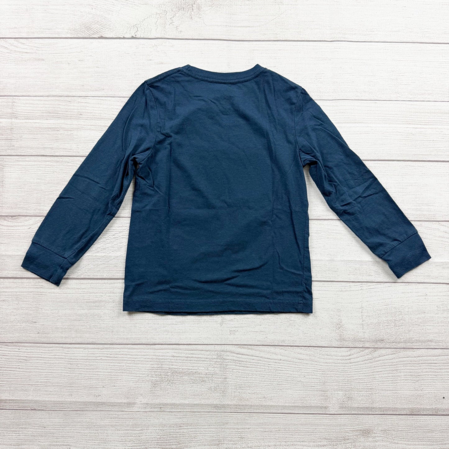 Super Mario Boys Long Sleeve Blue Graphic Tee XS 4-5