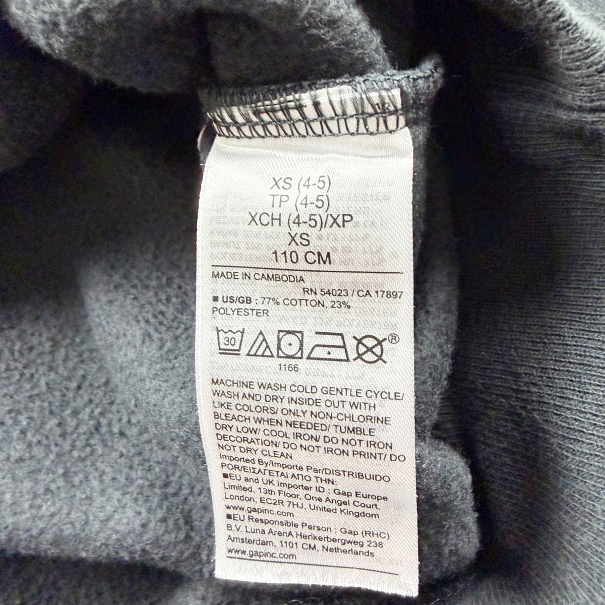 Gap Kids Wicked Black Hoodie Sparkle Castle Design Cotton Blend Pullover XS 4 5