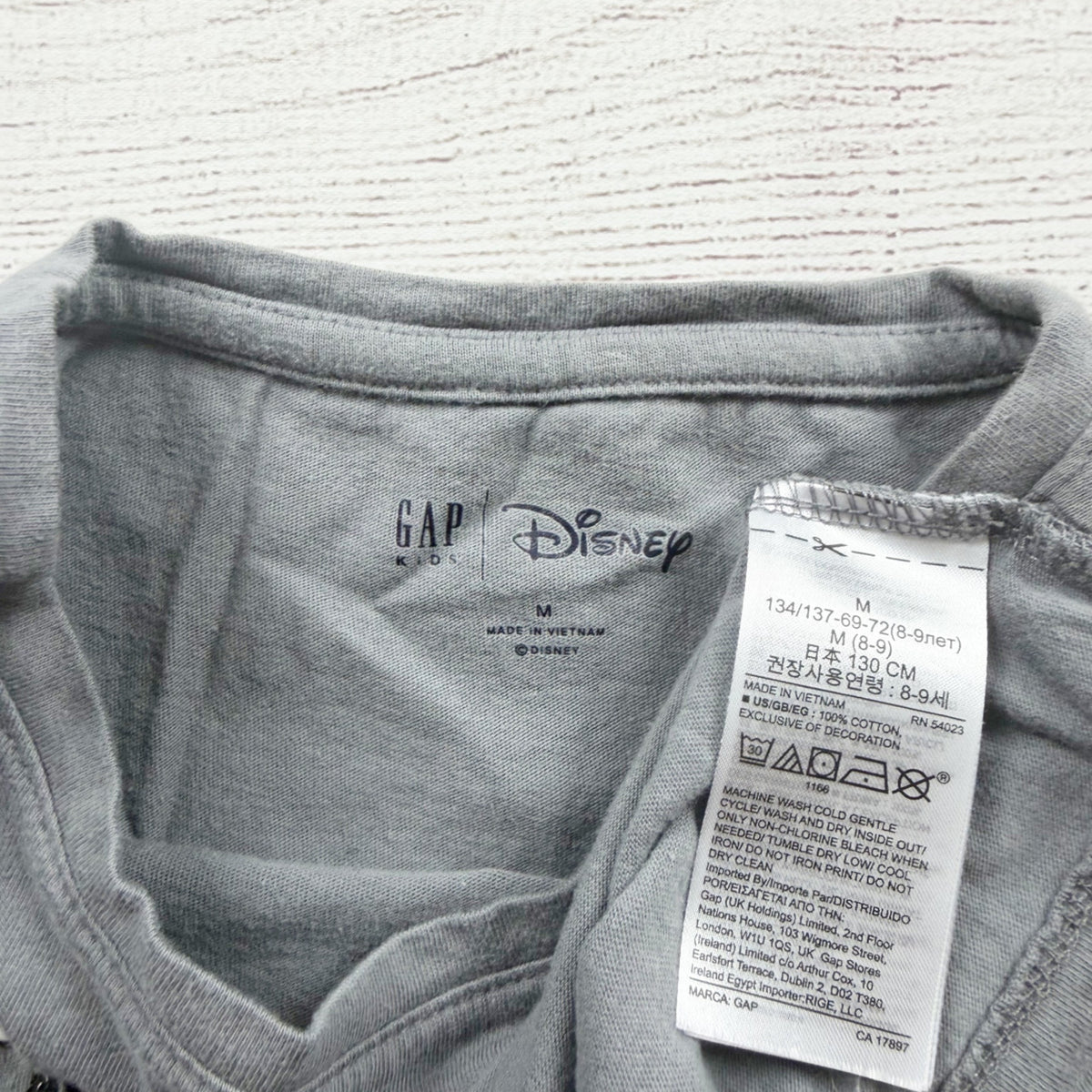 Gap Kids Disney Nightmare Before Christmas Graphic Long Sleeve Shirt Gray M 8