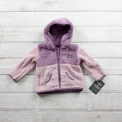 Eddie Bauer Sherpa Fleece Hooded Jacket Full Zip Plush Coat NWT 18 Months