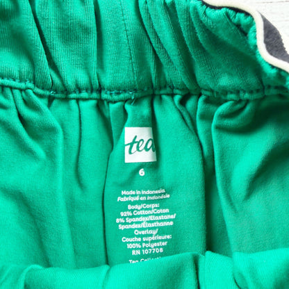 Tea Collection Girls Green Tiered Tulle Skirt Elastic Waist Lightweight 6