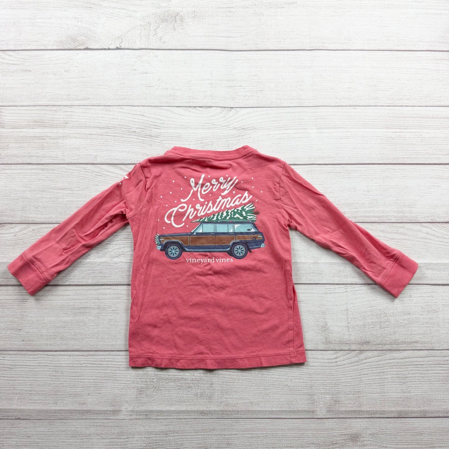 Vineyard Vines Merry Christmas Long Sleeve Tee Toddler Holiday 3T