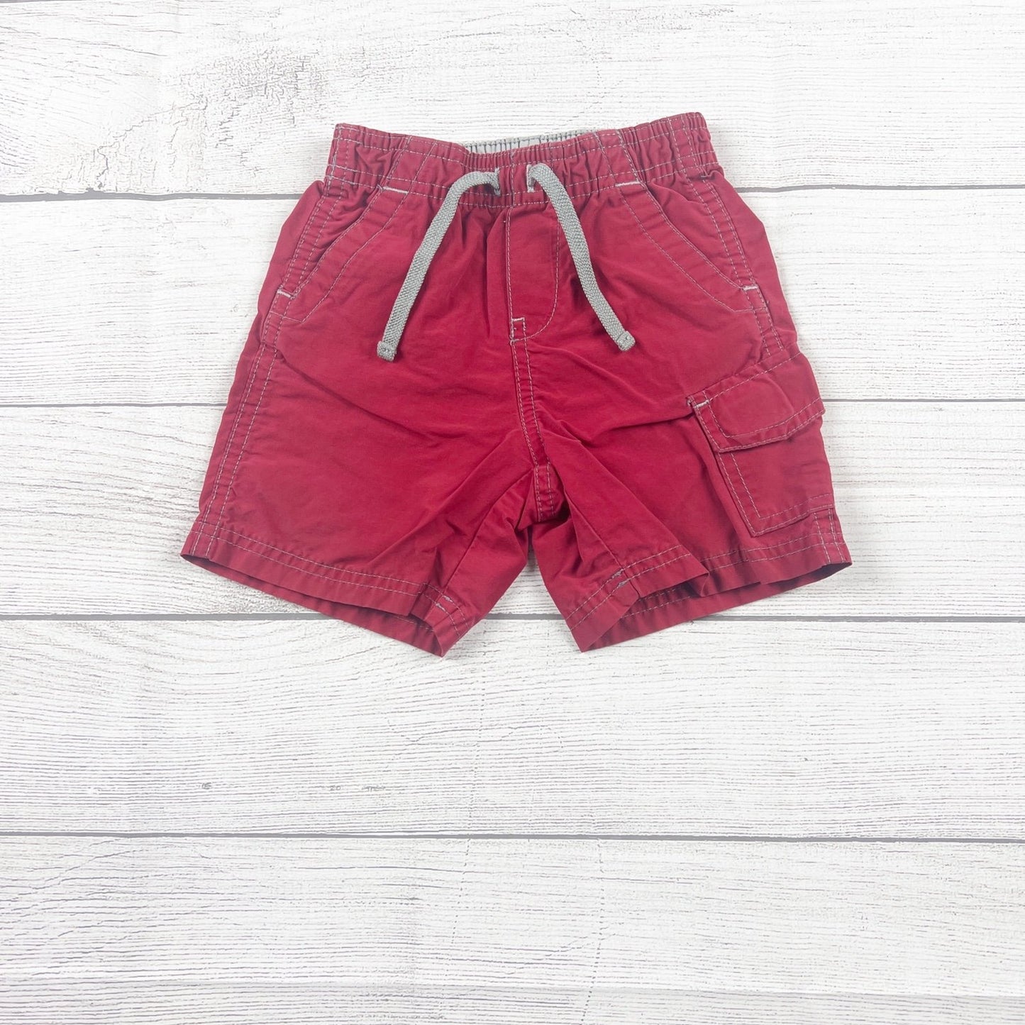 Old Navy Baby Boy Cargo Shorts Red Shorts 12-18 Months