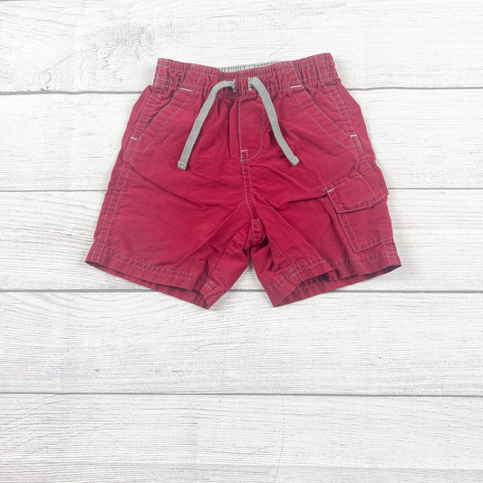 Old Navy Baby Boy Cargo Shorts Red Shorts 12-18 Months