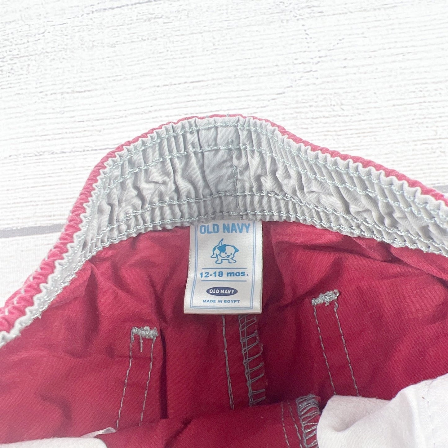 Old Navy Baby Boy Cargo Shorts Red Shorts 12-18 Months