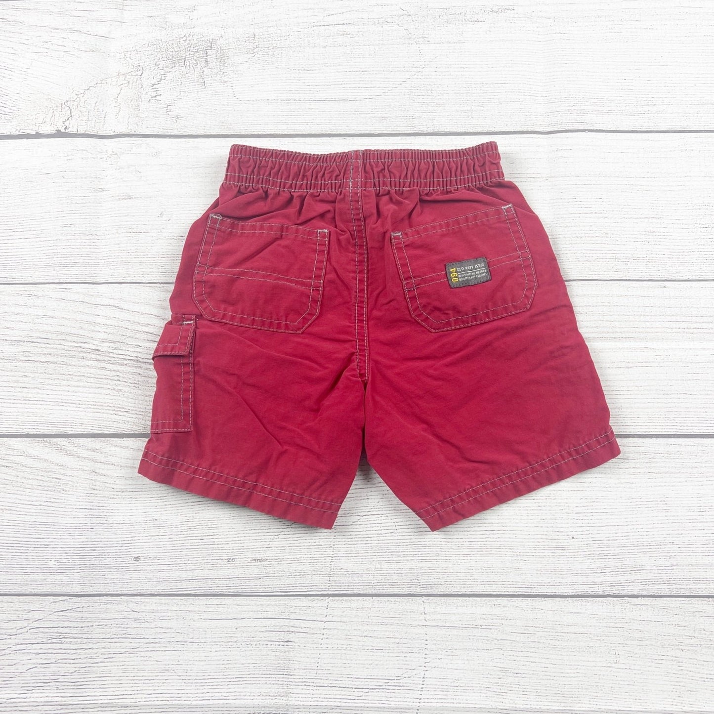 Old Navy Baby Boy Cargo Shorts Red Shorts 12-18 Months
