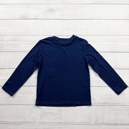 Cat & Jack Kids Long Sleeve Shirt Navy Blue Basic Tee NWT XS 4-5