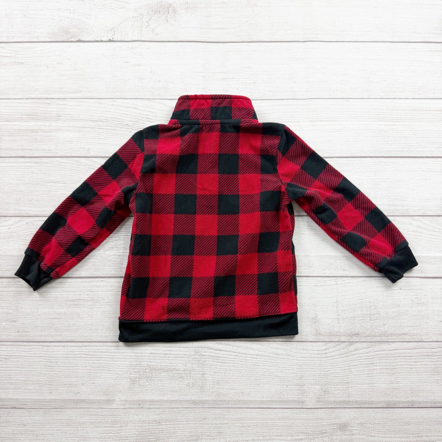 Just One You by Carter’s Toddler Sherpa Fleece Pullover Buffalo Plaid 1/4 Zip 4T