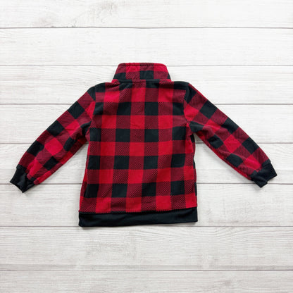 Just One You by Carter’s Toddler Sherpa Fleece Pullover Buffalo Plaid 1/4 Zip 4T