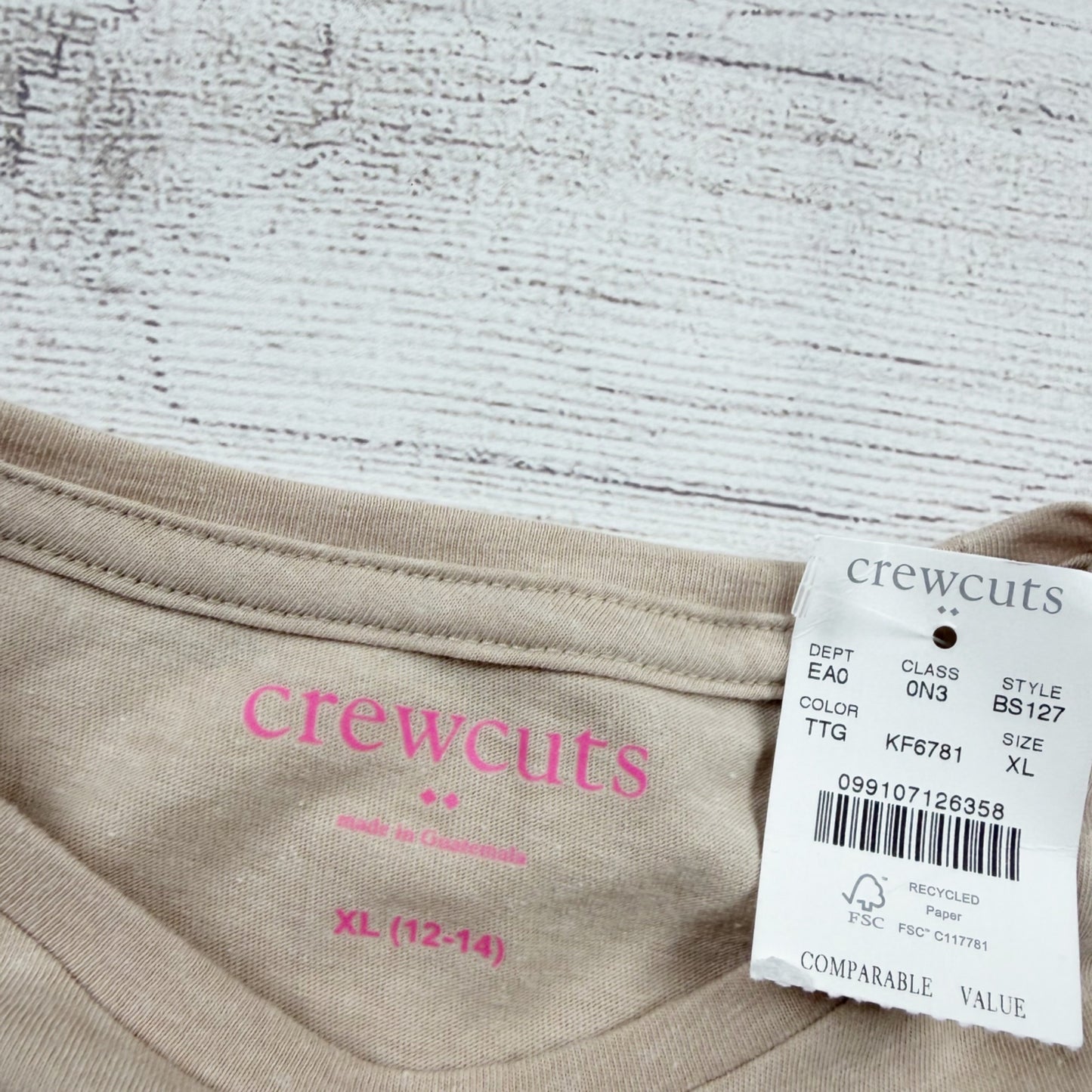 Crewcuts Girls Beige Graphic Turkey Long Sleeve Tee Cotton Blend NWT XL 12-14