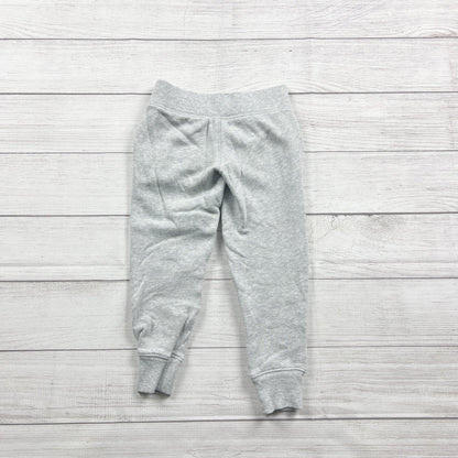 Athletic Works Girls Star Print Jogger Pants Gray Striped Design XS 4-5