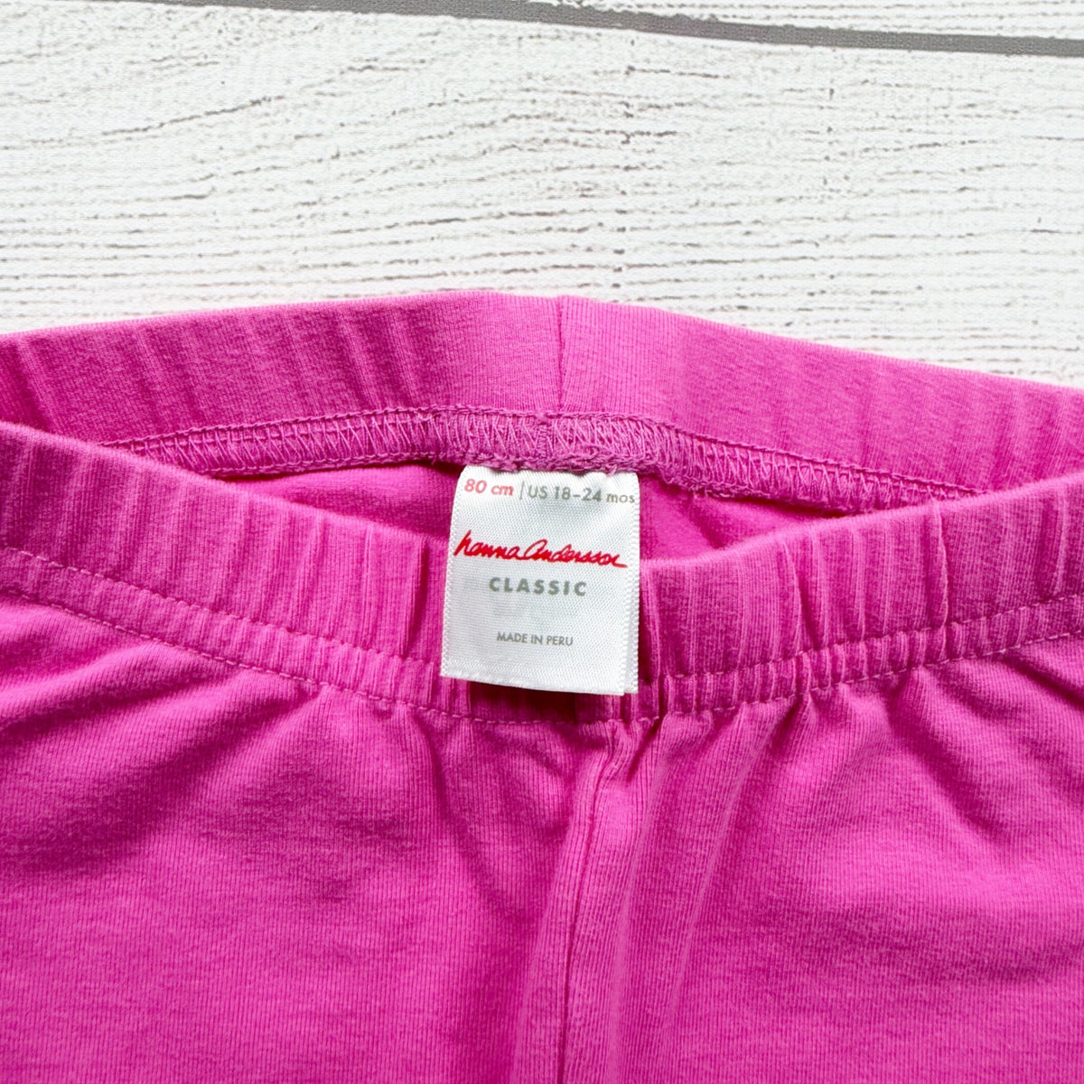 Hanna Andersson Girls Pink Elastic Waist Leggings 18-24 Months