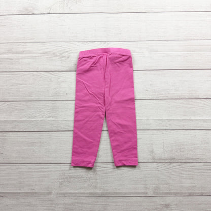 Hanna Andersson Girls Pink Elastic Waist Leggings 18-24 Months