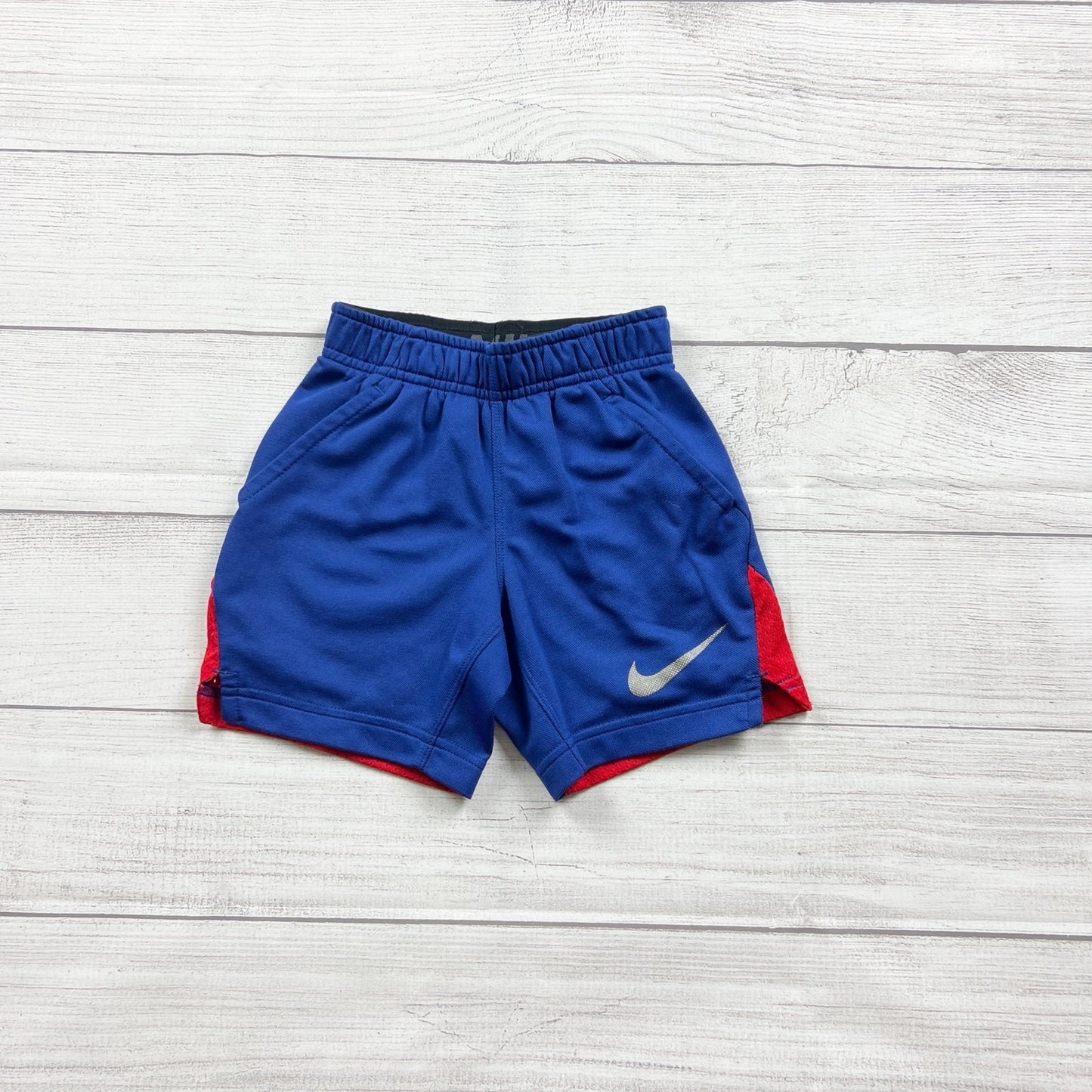 Nike Dri-Fit Toddler Boys Blue Red Athletic Shorts 2T