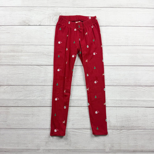 Gymboree Girls Holiday Print Leggings Red Christmas Trees Snowmen Reindeer 6