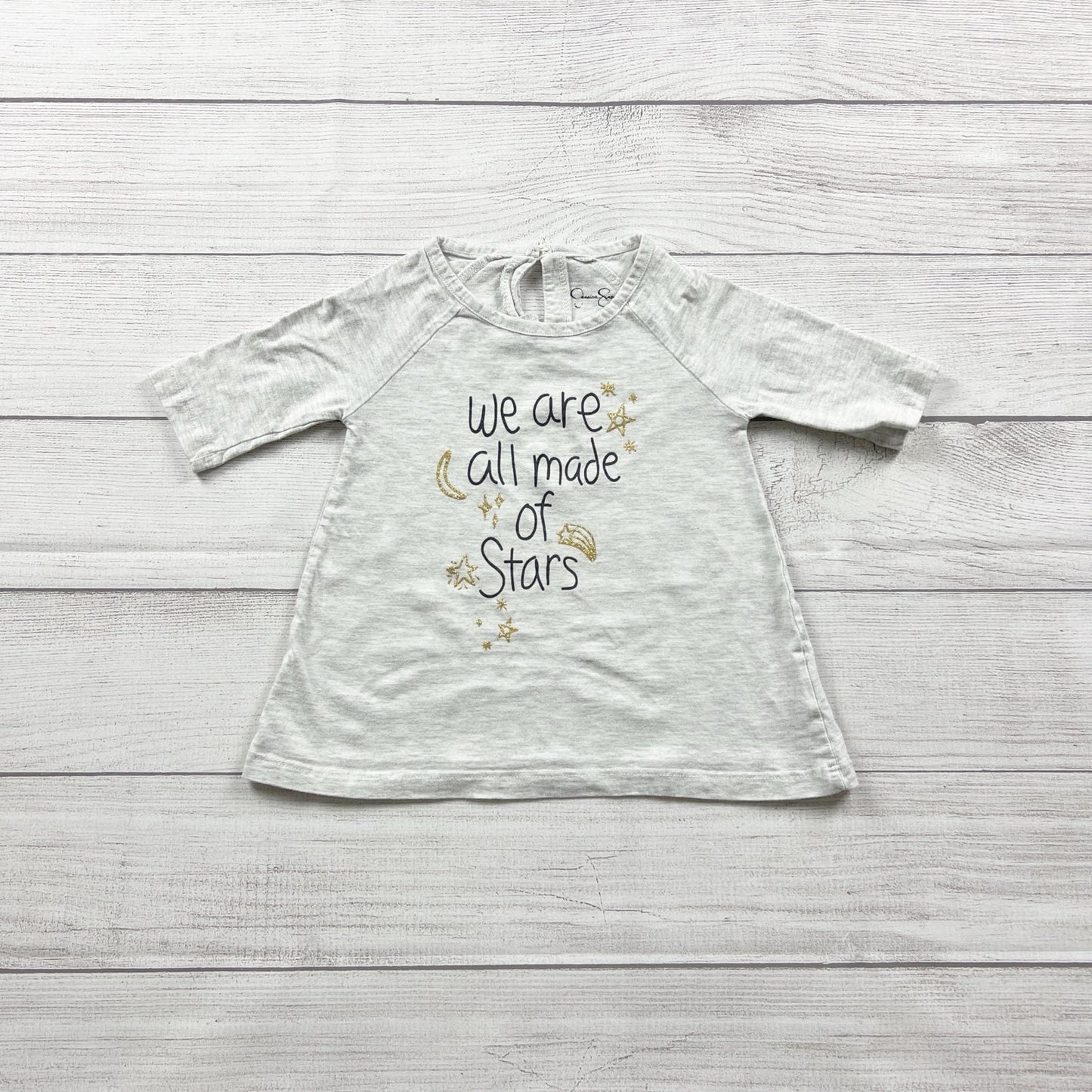 Jessica Simpson Toddler Tunic Dress “We Are All Made of Stars” Long Sleeve 2T