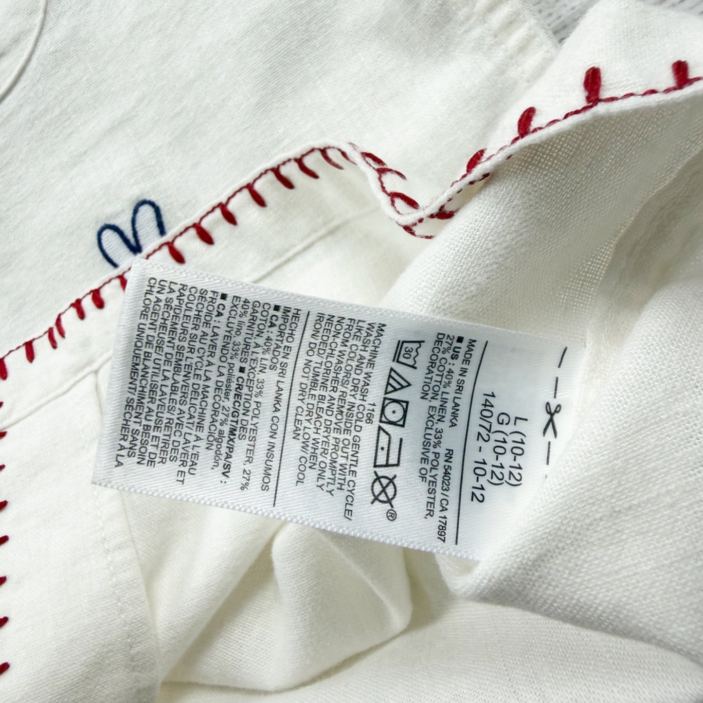 Old Navy x Disney Boys Embroidered Linen Short Set Outfit L 10-12