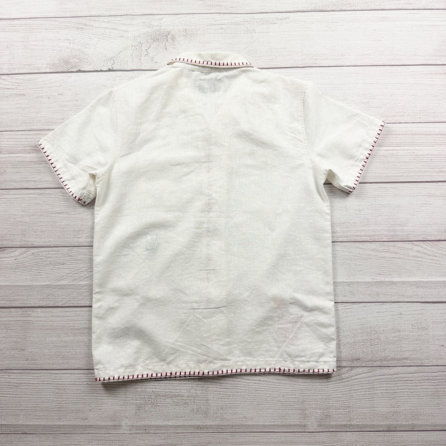 Old Navy x Disney Boys Embroidered Linen Short Set Outfit L 10-12