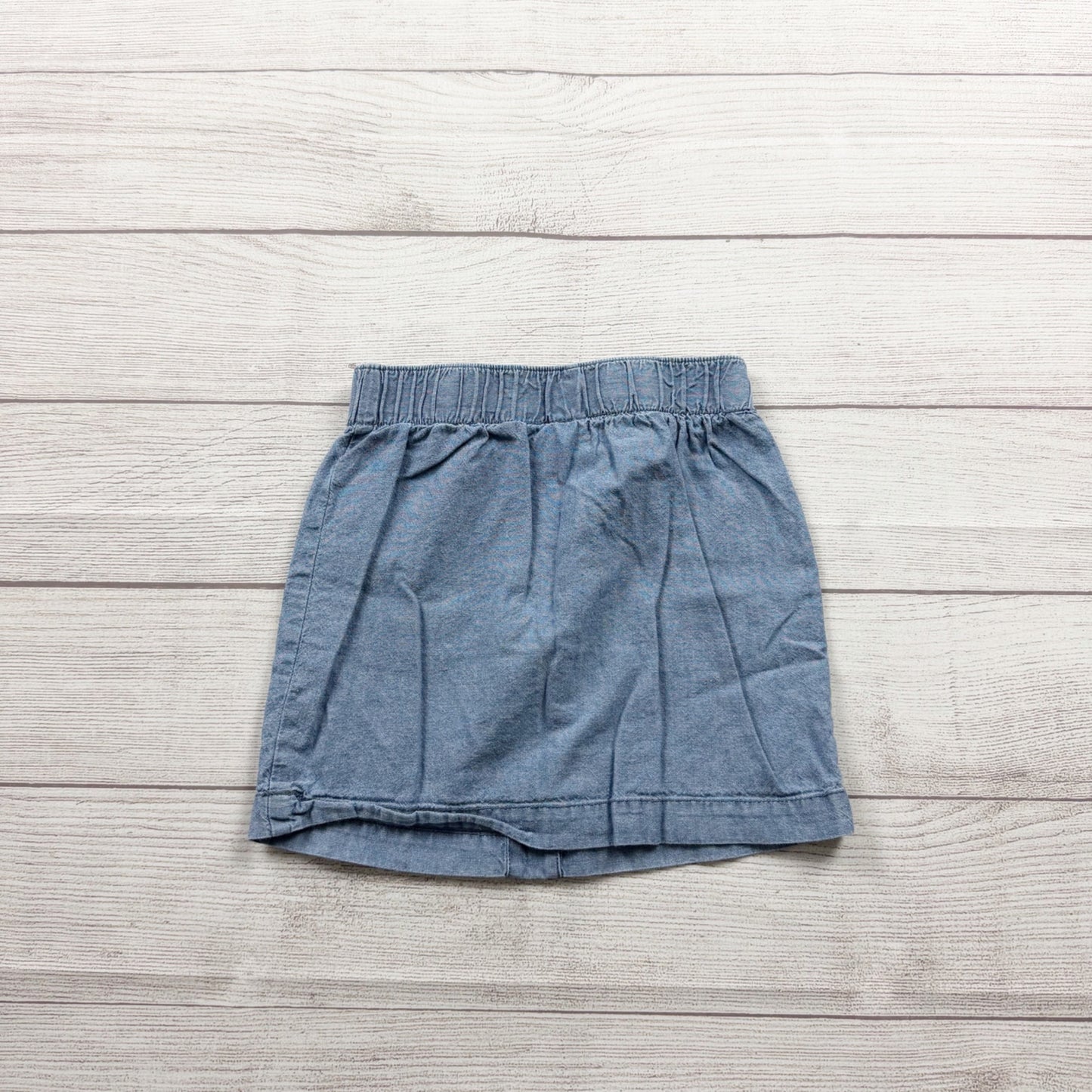 Carter’s Girls Chambray Skirt Blue Button Front Denim Look Skirt with Pockets 6
