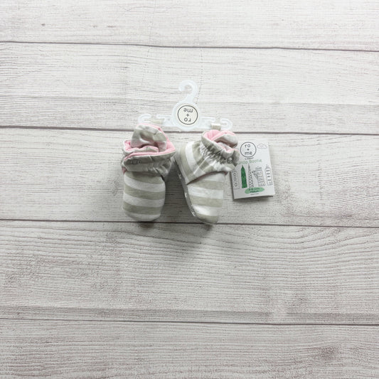 Ro + Me Robeez Baby Snap Booties Stripe Design Soft Sole Medium NWT 3-6 Months