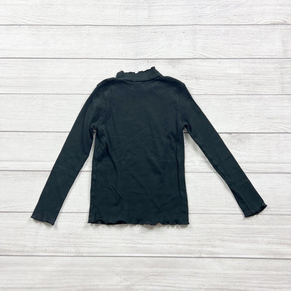 Primark Girls Black Long Sleeve Ribbed Turtleneck Top 7-8