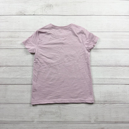 L.L.Bean Girls Feathered Friends T-Shirt Lavender Bird Graphic 6X-7