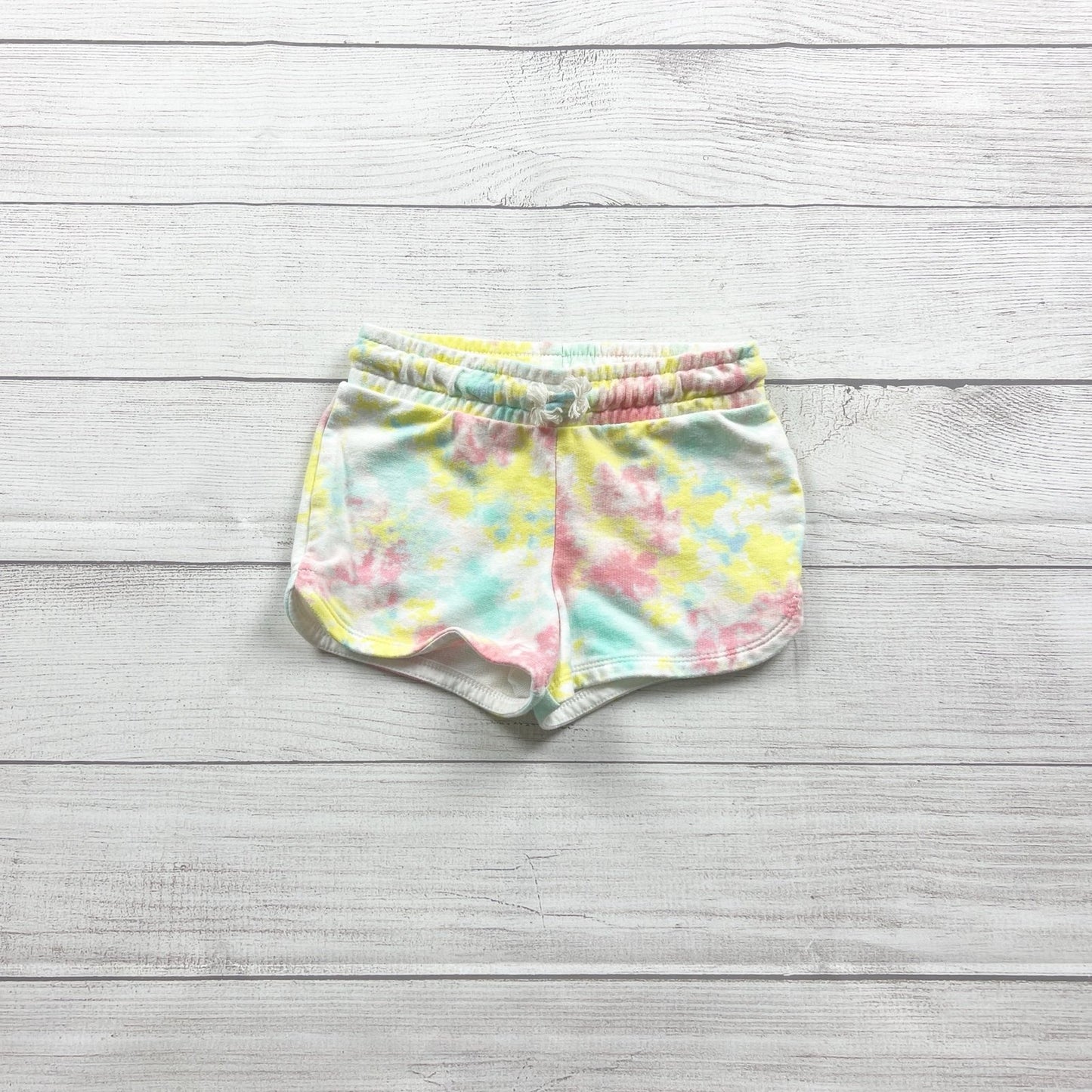 Cat & Jack Girls Tie Dye Elastic Waist Shorts Colorful Cotton Blend XS 4-5