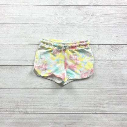 Cat & Jack Girls Tie Dye Elastic Waist Shorts Colorful Cotton Blend XS 4-5