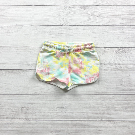 Cat & Jack Girls Tie Dye Elastic Waist Shorts Colorful Cotton Blend XS 4-5