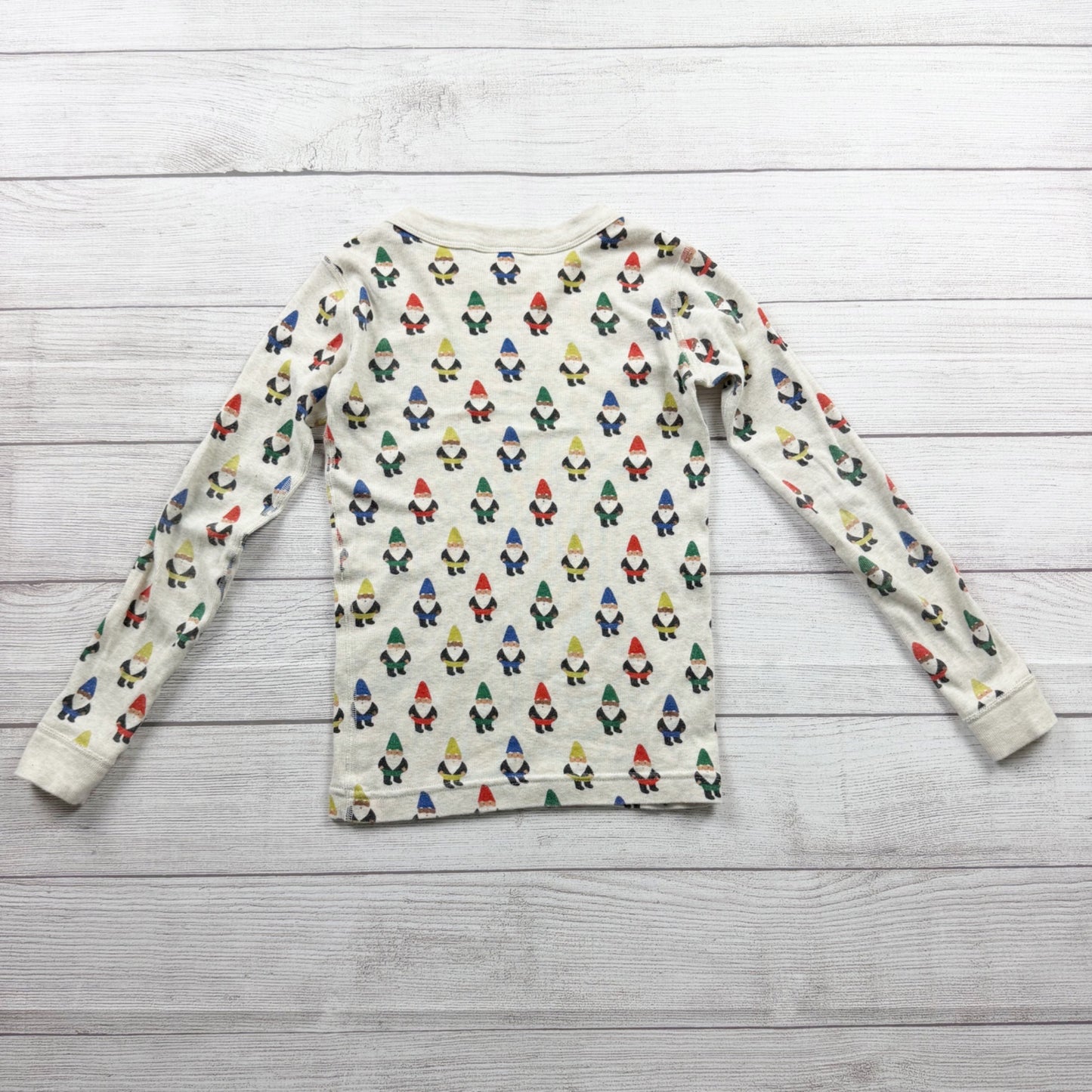 Hanna Andersson Organic Cotton Pajama Set Kids Gnome Print Holiday Snug Fit 8