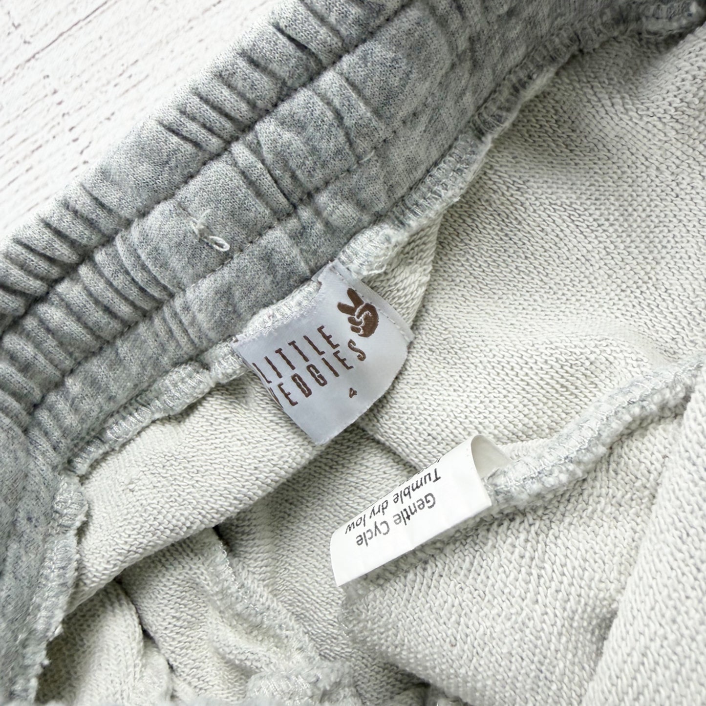 Little Wedgies Kids Jogger Sweatpants Gray Drawstring Cuffed Lounge Pants 4