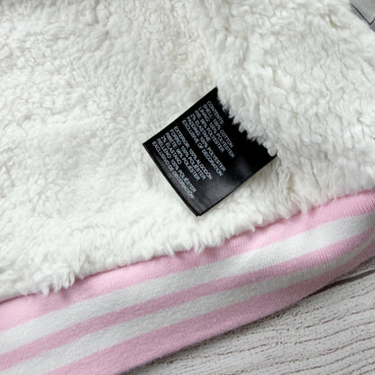 London Fog Toddler Girls Varsity Jacket Pink Sherpa Lined Bomber Zip Up 3T