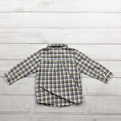 Just One You Carter's Plaid Button Up Shirt Boys Long Sleeve 12-18 Months
