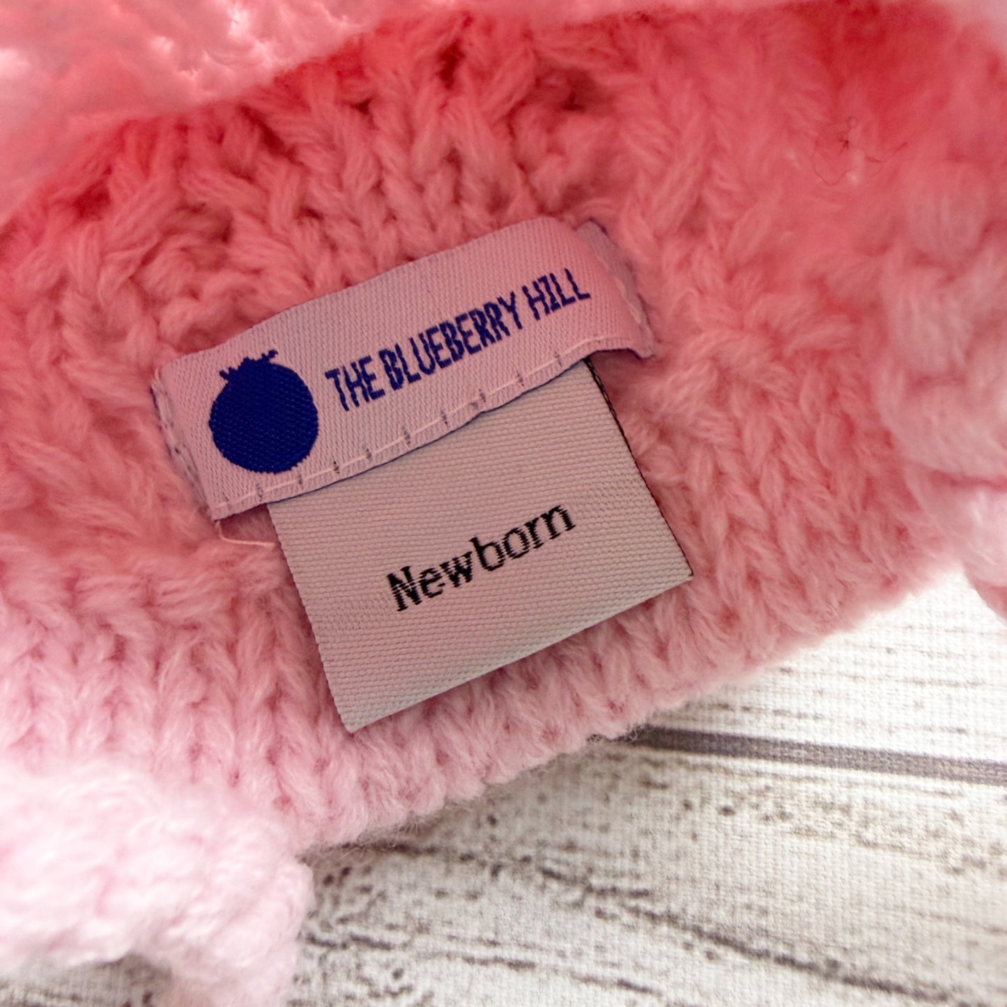 The Blueberry Hill Baby Girl Knit Hat Pink Quinn Pom Pom Beanie Newborn