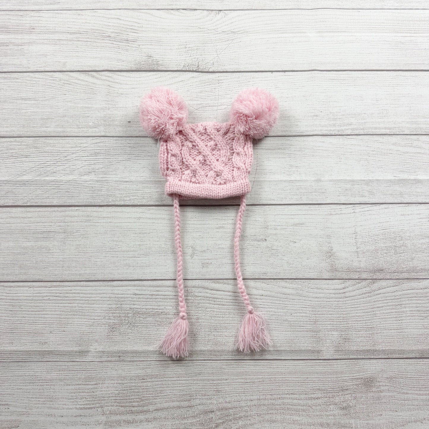 The Blueberry Hill Baby Girl Knit Hat Pink Quinn Pom Pom Beanie Newborn
