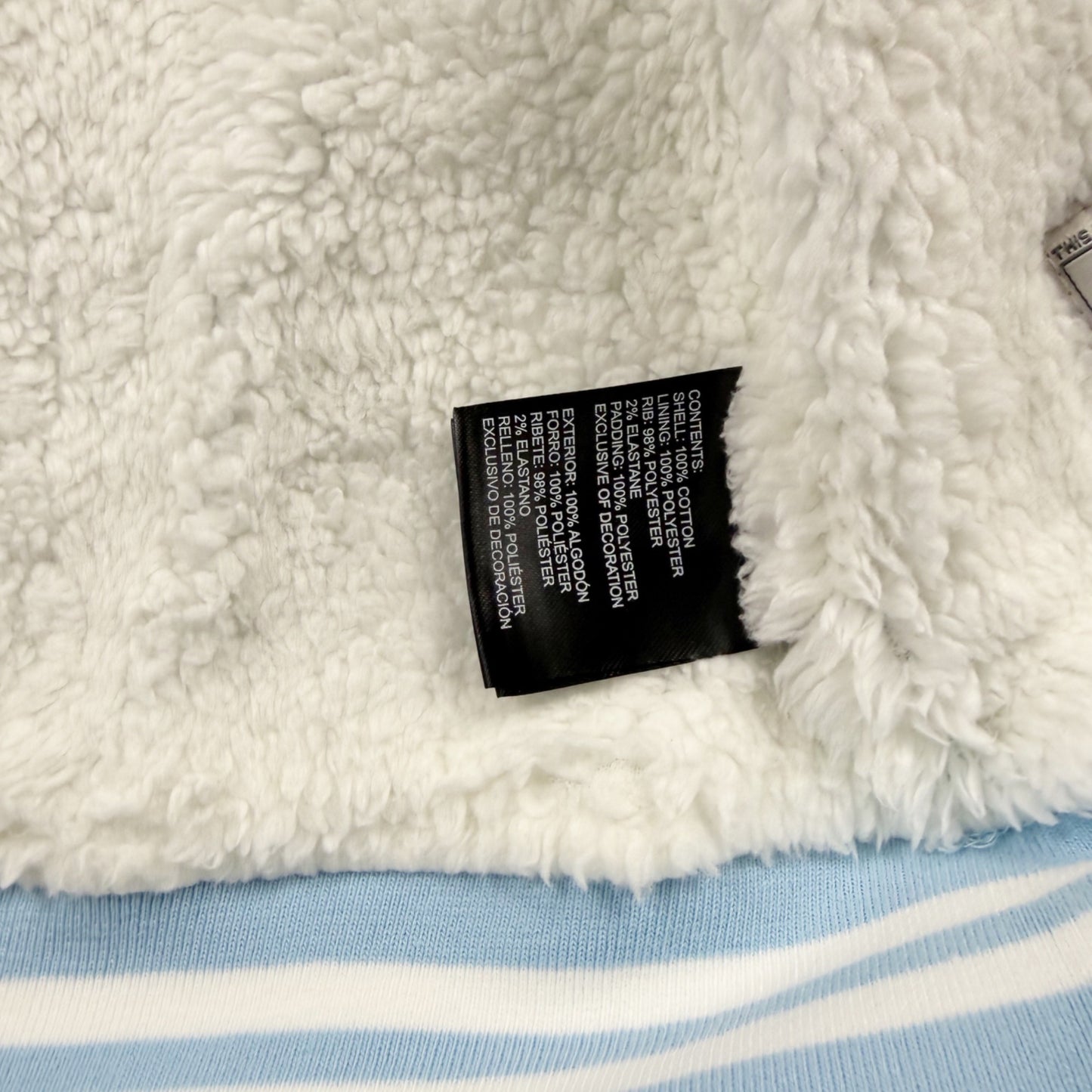 London Fog Toddler Varsity Jacket Blue White Sherpa Lined Bomber Zip Up 3T