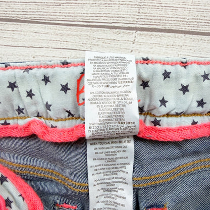 Boden Girls Distressed Denim Shorts Frayed Hem Adjustable Waist Dark Blue 13