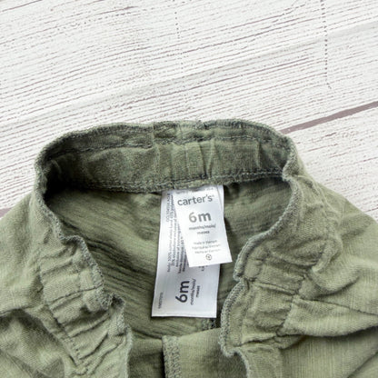 Carter’s Baby Olive Green Elastic Waist Shorts 3-6 Months